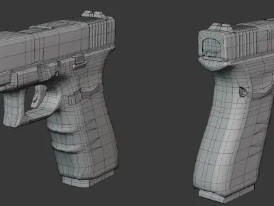 Glock G20 Free Game Ready Asset Free low-poly 3D model
