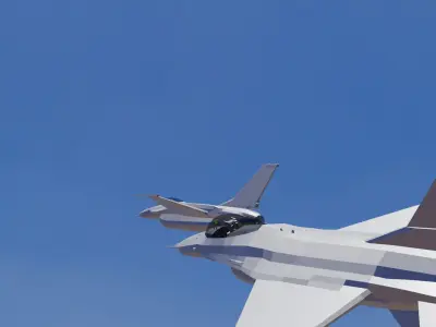 f16 block 50 and 52 low poly stylised Low-poly 3D model