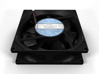 12V Brushless DC Fanmotor 3D model