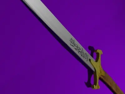 Arabic Arabian Sword Low-poly 3D model