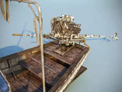 Thailand Long Tail Boat 3D model