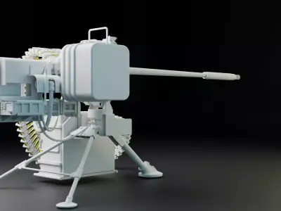 Heavy Machine Gun  Autocannon  3D model