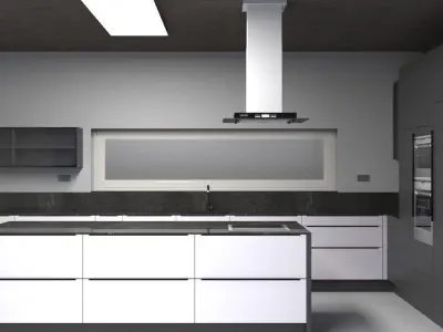 Modern Kitchen Free 3D model 7