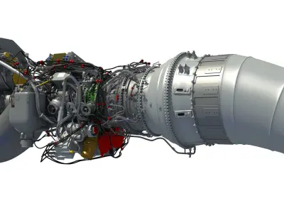 Europrop TP400-D6 Turboprop Engine 3D model