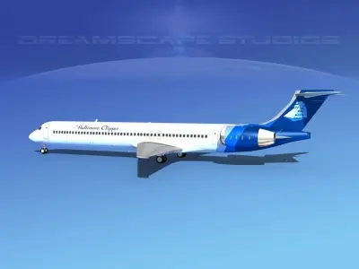 McDonnell Douglas MD83 Baltimore Clipper 3D model