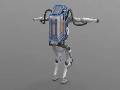 Atlas Robot Boston Dynamics Low-poly 3D model