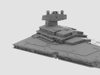 Imperial II Star Destroyer Star Wars - High detail level 3D model