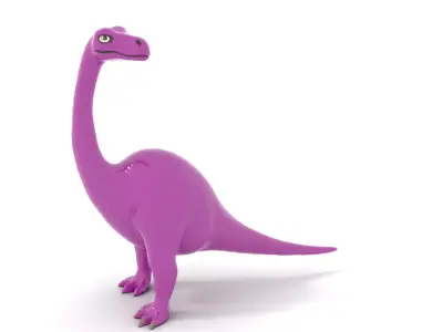Purple Dinosaur model pack Low-poly 3D model