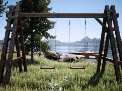 Japanese Theme Swing  3D model