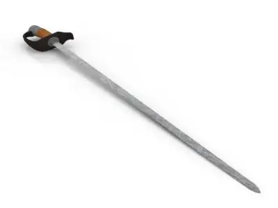 Simple Sword Low-poly 3D model