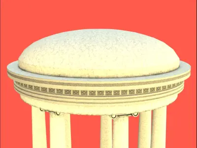 PBR Bandstand Low-poly 3D model