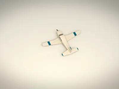 Low Poly Light Aircraft 02 Low-poly 3D model