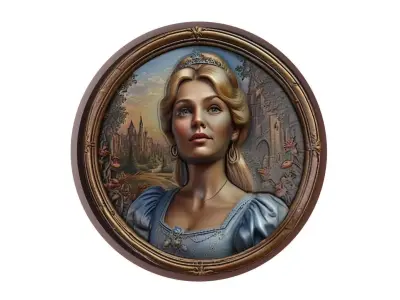 Cinderella Medallion 3D print model