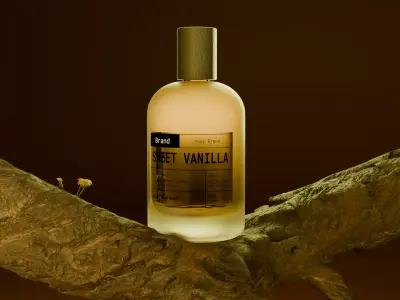 Realistic Perfume Bottle 3D Model Sweet Vanilla 3D model