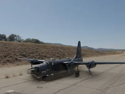 PB4Y Privateer bomber plane Low-poly 3D model