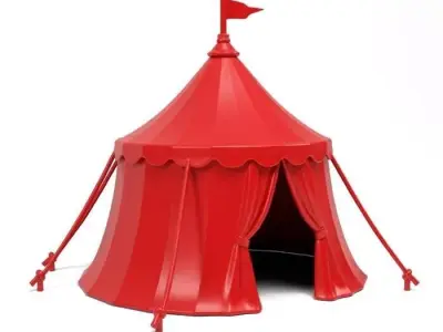 Ancient military tent 3D print model