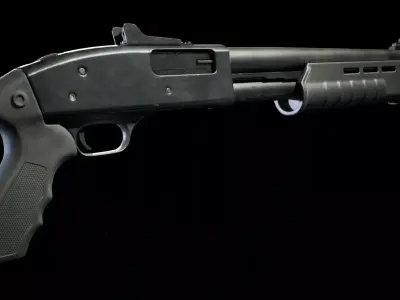 PBR - M590 Shotgun Pistol Grip - Game-Ready 3D Asset Low-poly 3D model