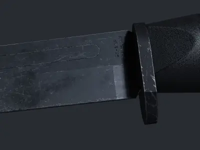 Knife low poly Low-poly 3D model