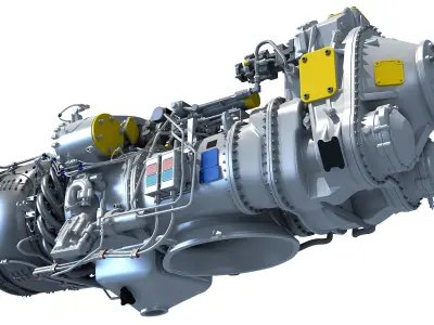 Set of Turboprop Engines 3D model