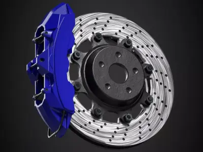 Custom Brembo GT M kit Disk Brake  3D model