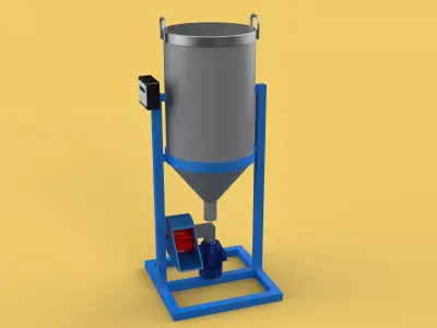 DUAL DIRECTIONAL FISH FEEDER CENTRIFUGAL SPREADER ROTARY 3D model