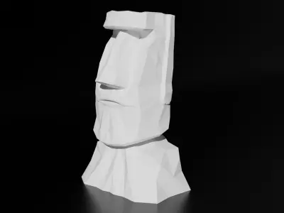 Moai Statue LowPoly 3D model