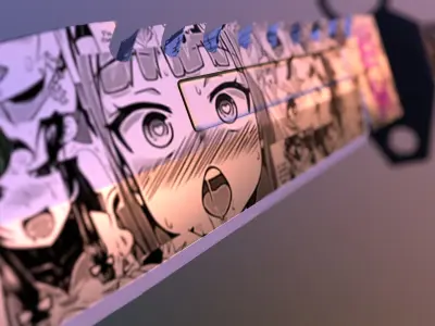 M9 Bayonet Ahegao Low-poly 3D model