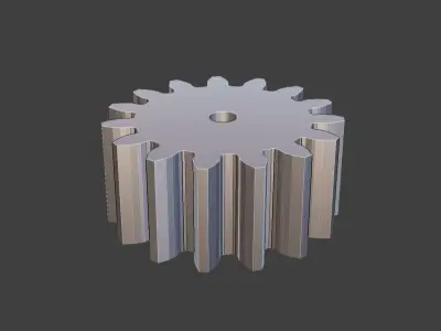 4M T15 TOOTH SPUR GEAR 30MM THICKNESS 3D print model