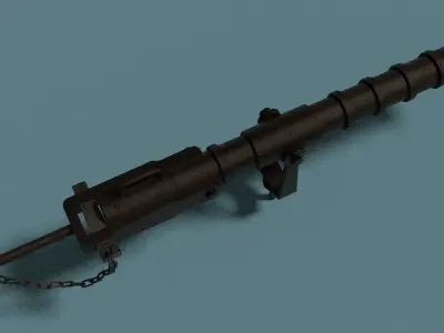 Cannon Falconete Low-poly 3D model