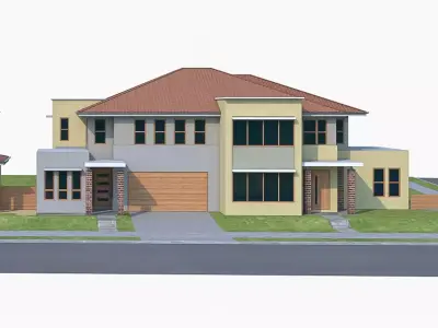 Townhouse 09 Low-poly 3D model