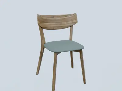 Wooden Chairs High Quality 3D Models Blender FBX OBJ Free 3D model