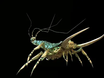 LandBug4 shrimp Low-poly 3D model