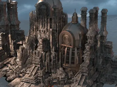 Philistine empire City Kitbash 3D model