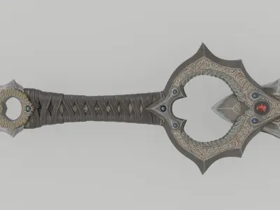 Highly Detailed Ornate Fantasy Sword 3D model