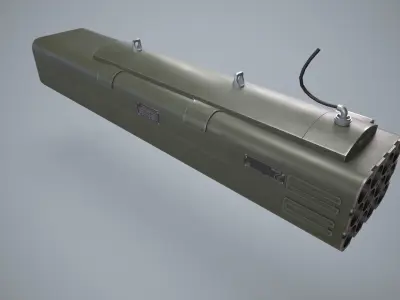 Telson 12 Launcher With Missiles Low-poly 3D model
