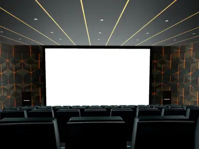 Modern Cinema Hall 07 Low-poly 3D model