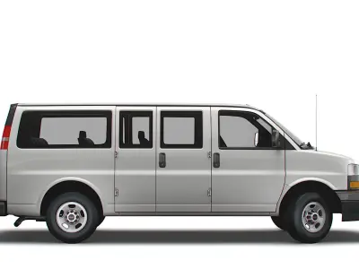 GMC Savana Window Van 2022 3D model