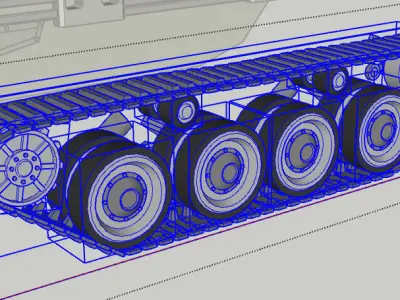 Strv-103 armoured vehicle Low-poly 3D model