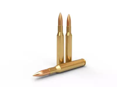 270 Winchester Ammo Low-poly 3D model