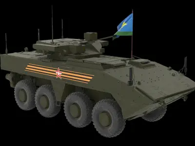 VPK-7829 Bumerang Green Clean Logo Low-poly 3D model