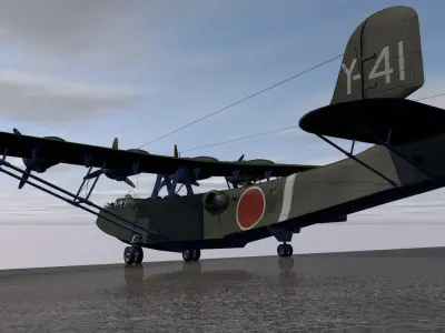 Kawanishi H6K4 Mavis 3D model