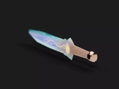 Magical Bowie Knife Low-poly 3D model