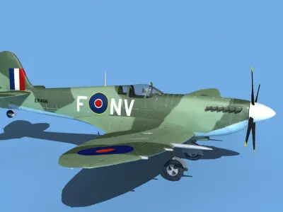 Supermarine Spitfire Mk IXb V09 3D model