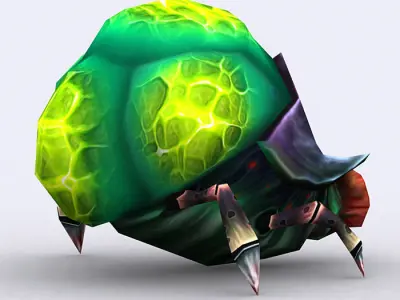 3DRT - Insectoid Monster Tick Low-poly 3D model