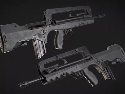Famas F1 Low-poly 3D model
