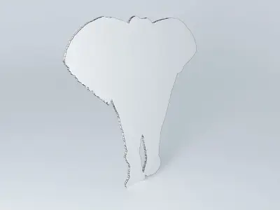 wood cutout elephant elephant wooden panel wall decor decoration Free 3D model