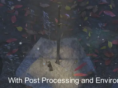 Long Sword Low poly game ready Low-poly 3D model