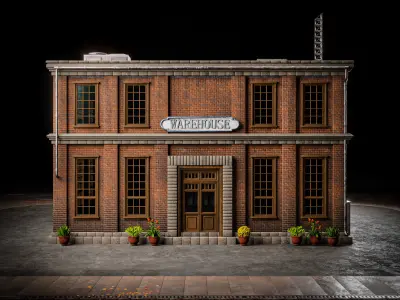 URBAN BUILDING OLD HORROR 1 Low-poly 3D model