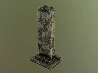 Tombstone Lowpoly Game ready gravestone Low-poly 3D model