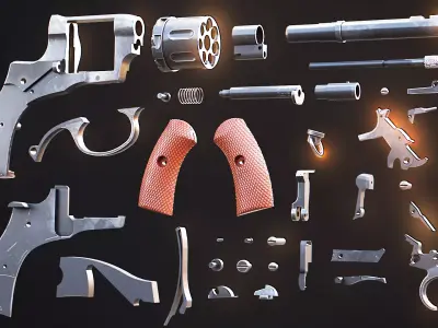 Nagant M1985 - WW2 Soviet Pistol 3D model